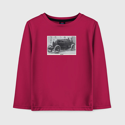 Детский лонгслив Retro car Fiat S76 / Маджента – фото 1