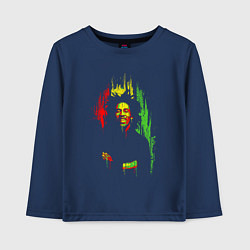 Лонгслив хлопковый детский Bob Marley vibe, цвет: тёмно-синий