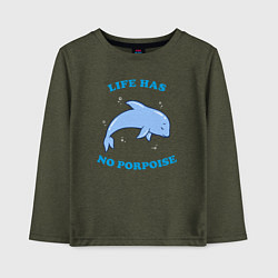 Детский лонгслив Life has no porpoise