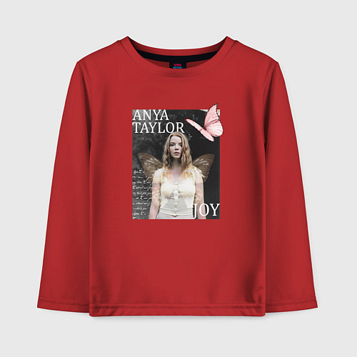 Детский лонгслив Аня Тейлор - Джой / Красный – фото 1