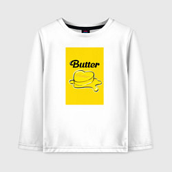 Лонгслив хлопковый детский Butter масло, цвет: белый