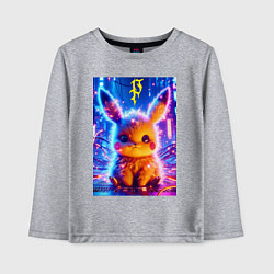 Детский лонгслив Пушистый милый Пикачу - нейроарт