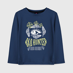 Лонгслив хлопковый детский Bad Hunter Streetwear, цвет: тёмно-синий