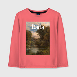 Лонгслив хлопковый детский Daria речка, цвет: коралловый