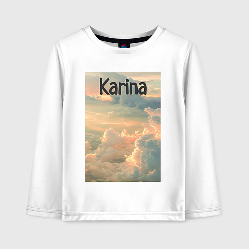 Детский лонгслив Karina облака / Белый – фото 1