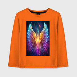 Лонгслив хлопковый детский Взмах крыльев, цвет: оранжевый