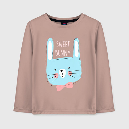 Детский лонгслив Sweet bunny / Пыльно-розовый – фото 1