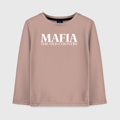 Детский лонгслив Mafia the old country logo / Пыльно-розовый – фото 1