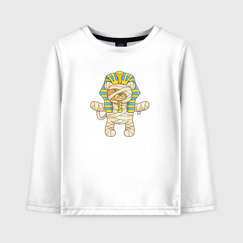 Детский лонгслив Мумия плюшевый мишка / Белый – фото 1