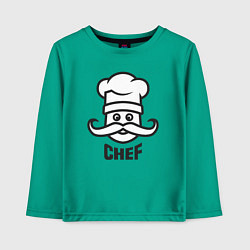 Лонгслив хлопковый детский Chef, цвет: зеленый