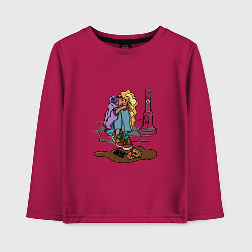 Детский лонгслив Алёнушка / Маджента – фото 1
