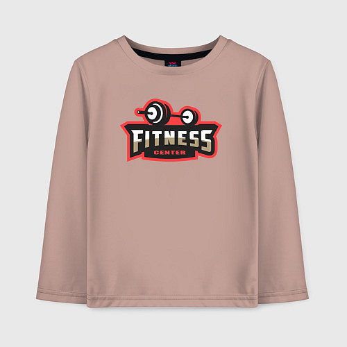 Детский лонгслив Sport fitness center / Пыльно-розовый – фото 1