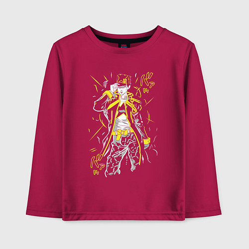 Детский лонгслив ДжоДжо 90-е / Маджента – фото 1