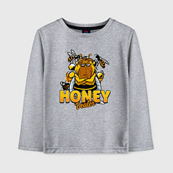 Лонгслив хлопковый детский Медовый дилер, цвет: меланж