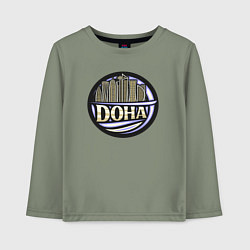 Лонгслив хлопковый детский Катар - Доха, цвет: авокадо