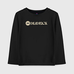 Лонгслив хлопковый детский Deadlock original logo, цвет: черный
