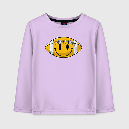 Детский лонгслив Регби мяч / Лаванда – фото 1