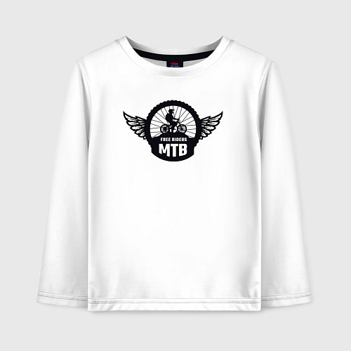 Детский лонгслив Свободные гонщики / Белый – фото 1