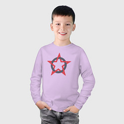Лонгслив хлопковый детский Circle star USSR, цвет: лаванда — фото 2