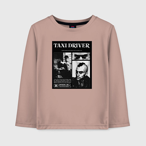 Детский лонгслив Таксист / Пыльно-розовый – фото 1