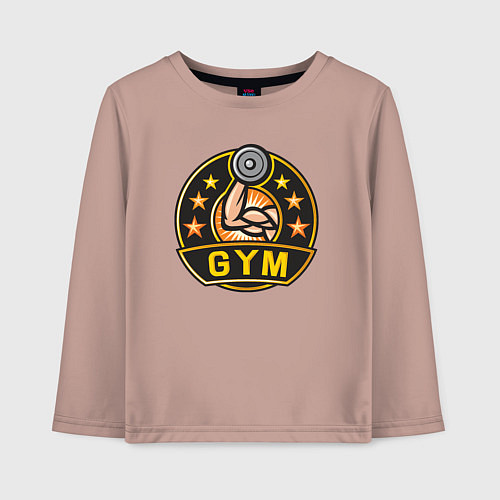 Детский лонгслив Gym stars / Пыльно-розовый – фото 1