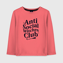 Детский лонгслив Anti social witches club