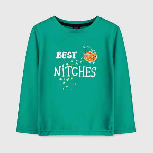 Детский лонгслив Best nitches / Зеленый – фото 1