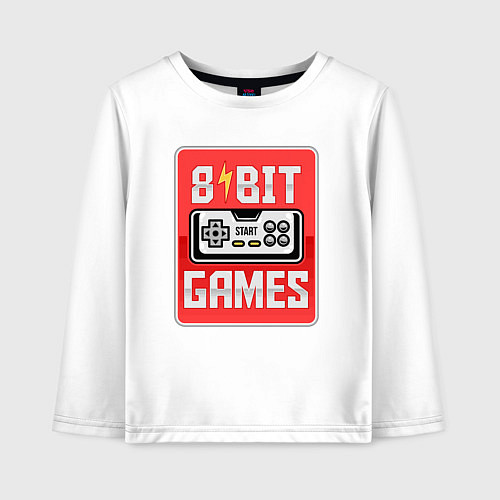 Детский лонгслив 8 bit games / Белый – фото 1