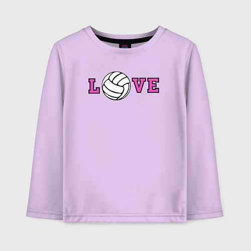 Детский лонгслив Love volley / Лаванда – фото 1