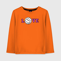 Детский лонгслив Love volley