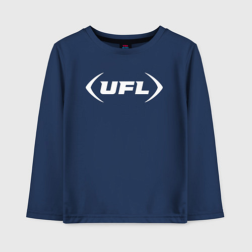 Детский лонгслив Ufl logo / Тёмно-синий – фото 1