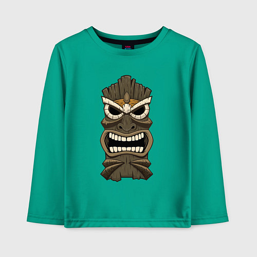 Детский лонгслив Тики Африка / Зеленый – фото 1