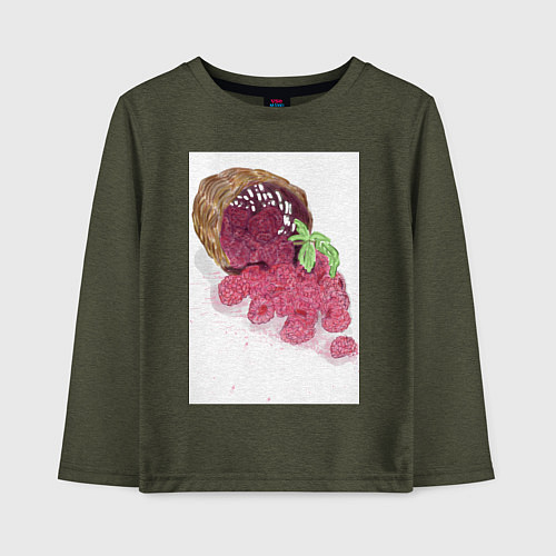 Детский лонгслив Ну вот, рассыпала / Меланж-хаки – фото 1