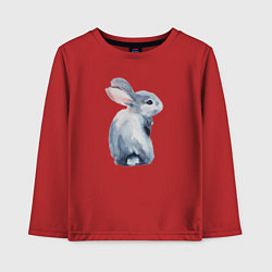 Лонгслив хлопковый детский Кролик арт, цвет: красный