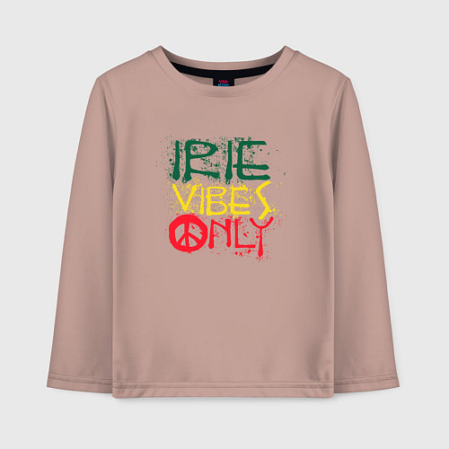 Детский лонгслив Irie vibes only / Пыльно-розовый – фото 1