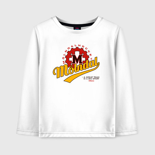 Детский лонгслив Molndal hockey / Белый – фото 1