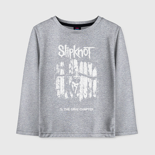 Детский лонгслив Slipknot - skeleton girl / Меланж – фото 1