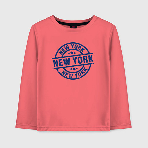 Детский лонгслив Из Нью-Йорка / Коралловый – фото 1