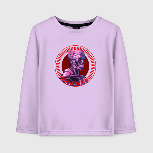 Детский лонгслив Киборг терминатор зеро / Лаванда – фото 1
