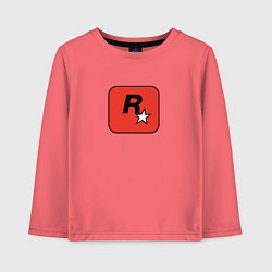 Лонгслив хлопковый детский Rockstar logo team, цвет: коралловый