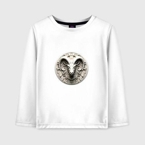 Детский лонгслив Козерог знак западного зодиака / Белый – фото 1