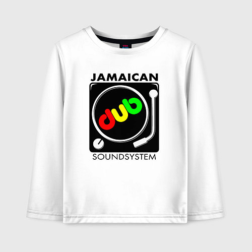 Детский лонгслив Ямайская звуковая система / Белый – фото 1