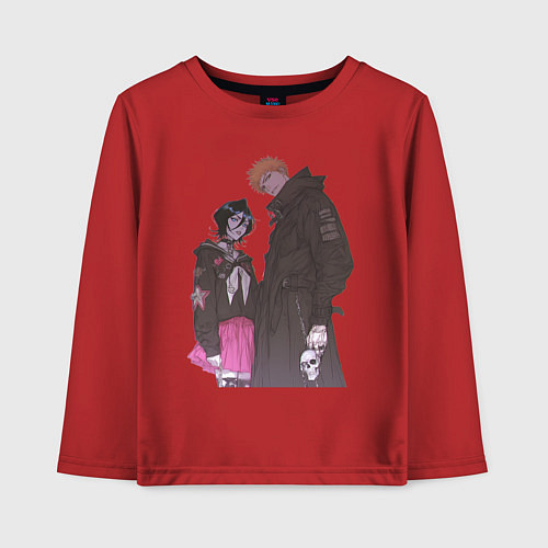 Детский лонгслив Блич Ичиго Куросаки Рукия Кучики / Красный – фото 1