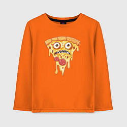 Лонгслив хлопковый детский Pizza face, цвет: оранжевый