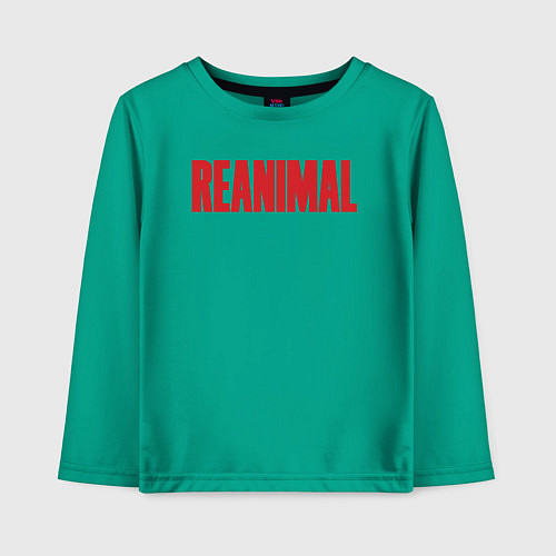 Детский лонгслив Reanimal logo / Зеленый – фото 1