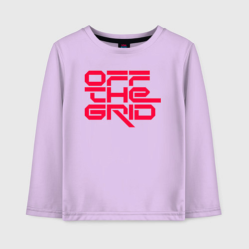 Детский лонгслив Off the grid logo / Лаванда – фото 1