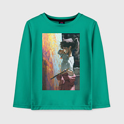Лонгслив хлопковый детский Художник рисует, цвет: зеленый