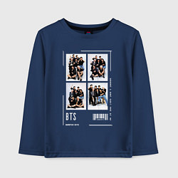 Лонгслив хлопковый детский Bts selfie, цвет: тёмно-синий