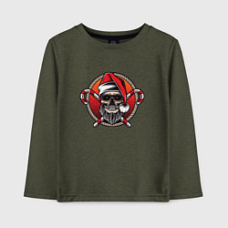 Детский лонгслив Skull Santa