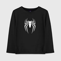 Лонгслив хлопковый детский Spider man logo, цвет: черный